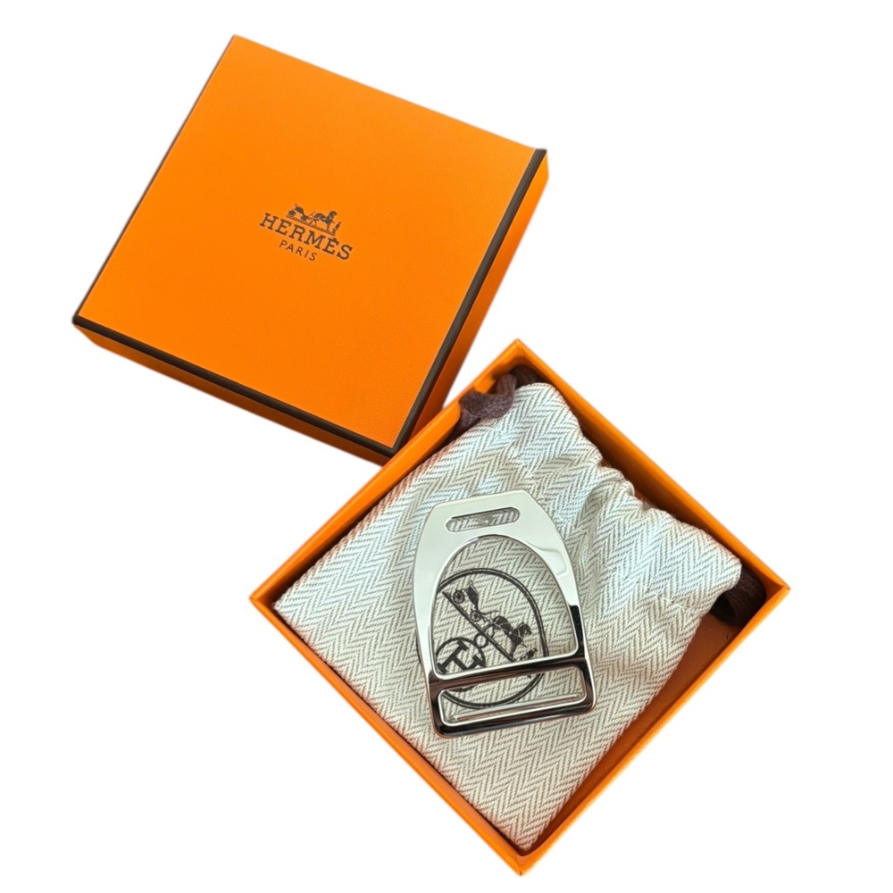 HERMES silver belt buckle